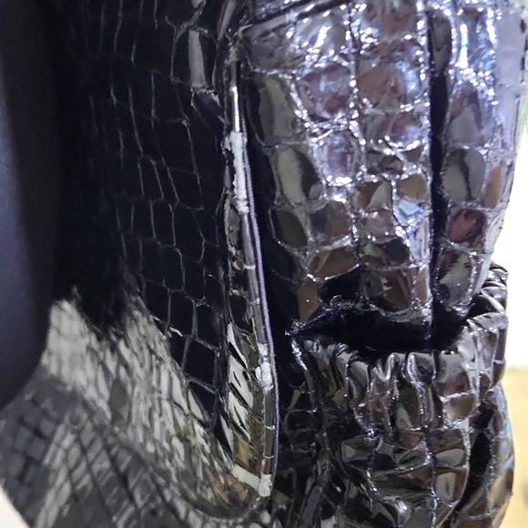 Timi & Leslie Baby Bag, Black Patent, 'crocodile' - Picture 11 of 13